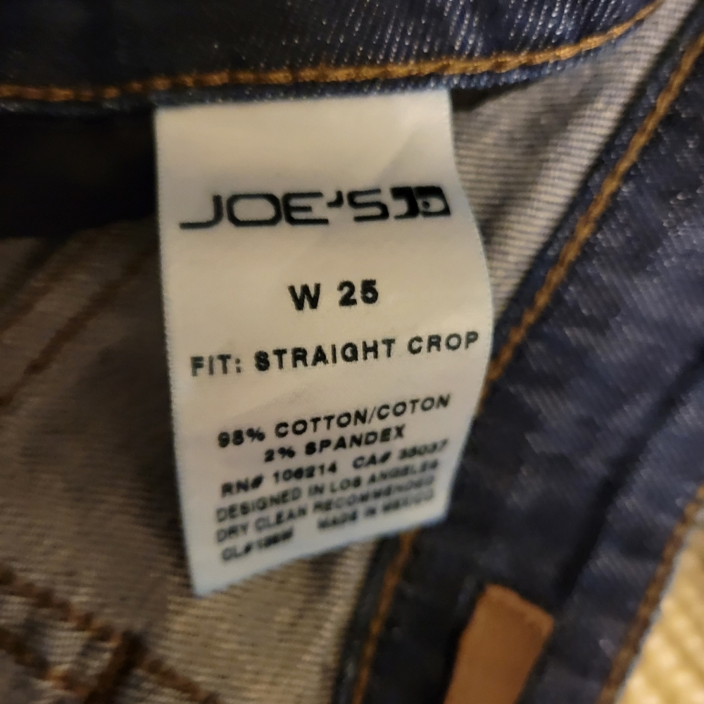 Joe's Jeans Straight Crop Distressed Jeans Size 25 - Picture 3 of 6